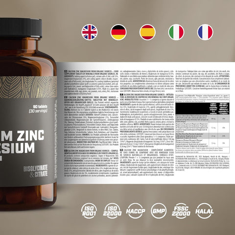 BioTechUSA Calcium Zinc Magnesium Complex - 90 Tablets