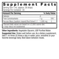 Nature’s Answer Maca Root Liquid Extract 30ml supplement facts label on a white background