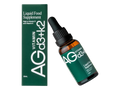 AG Vitamin d3+k2 liquid food supplement, showing a dark green box and a 30mL amber glass dropper bottle with a dark green label and black dropper cap, on a white background.