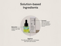 Acure skincare product with ingredients listed on a beige background