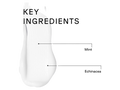 White product with labeled key ingredients on a white background