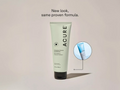 Acure product tube with smaller inset image on a beige background