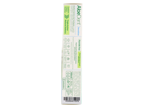AloeDent toothpaste tube on a white background