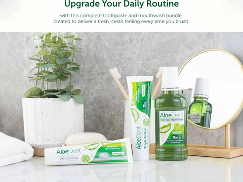 Aloe Dent Triple Action Aloe Vera Toothpaste Fluoride Free - 100ml daily routine