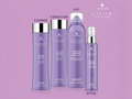 Set of Alterna Caviar hair care products on a purple background