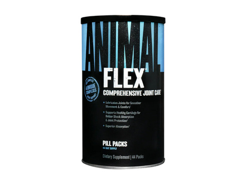 Supplement container labeled 'Animal Flex' on a white background