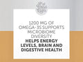 Aqua Biome by Enzymedica Classic Strength Omega 3 Fish Oil 60 softgels omega 3 support benefits graphic