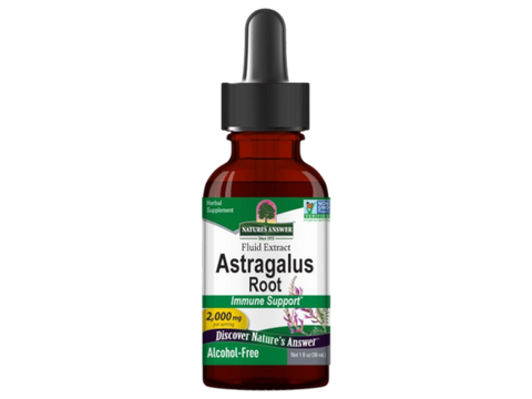 Nature's Answer Alcohol-Free Astragalus Root Extract 30ml liquid herbal supplement front label