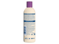 Bottle with a purple cap and label on a white background
