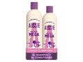Two bottles of Aussie Mighty Mega Daily Clarifying XL Shampoo and Conditioner on a white background
