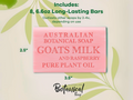 Australian Botanical Soap Goat Milk & Raspberry Bar size