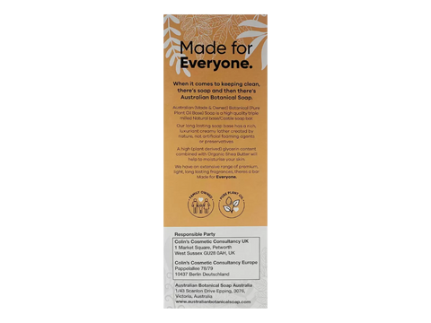 Product label with text 'Made for Everyone' on a white background