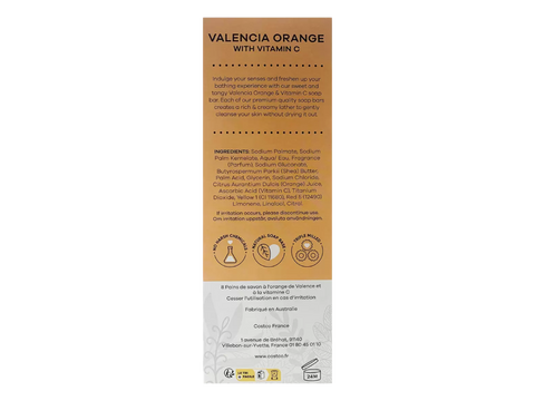 Product label for Valencia Orange with Vitamin C on a white background