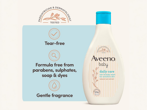 Aveeno Baby Daily Care 2-in-1 Hair & Body Wash with Oat - Tear-Free - 400ml