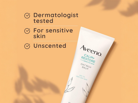 Aveeno Calm+Restore Ultra-Rich Oat Moisturising Balm tube, 50ml.