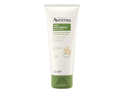 Aveeno Daily Moisturising Body Lotion 100ml travel bottle.