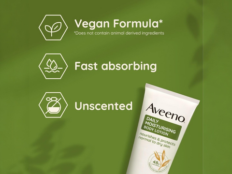 Aveeno Daily Moisturising Body Lotion 100ml travel bottle.