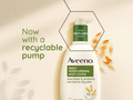 White background product barcode and details for Aveeno Daily Moisturising Lotion.