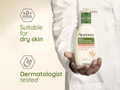 Aveeno Daily Moisturising Yogurt Body Cream pump bottle, 300ml, with apricot and honey.