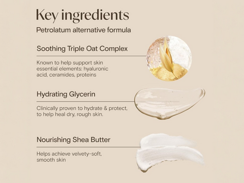 Aveeno Skin Relief Moisturising Lotion 300ml pump bottle with Triple Oat & Shea Butter ingredients.