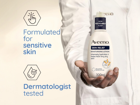 Aveeno Skin Relief Moisturising Lotion with Triple Oat & Shea - 300ml Pump