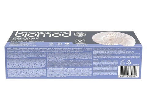 Ingredients list for BIOMED 97% Natural Calcimax Toothpaste with Hydroxyapatite.