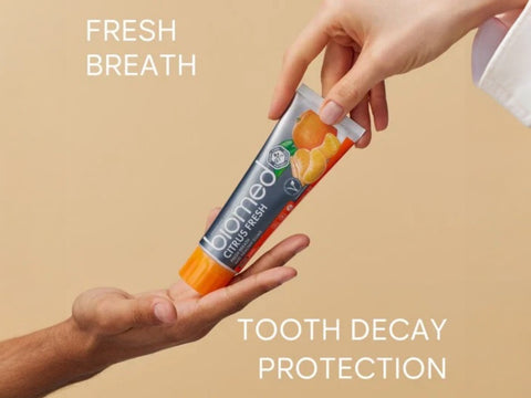 BIOMED Citrus Fresh Natural Toothpaste - Fluoride Free 97%