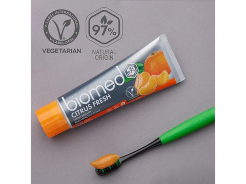 BIOMED Citrus Fresh Natural Toothpaste - Fluoride Free 97%