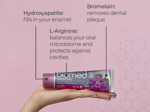 BIOMED Gentle Care Toothpaste - 98% Natural with Hydroxyapatite