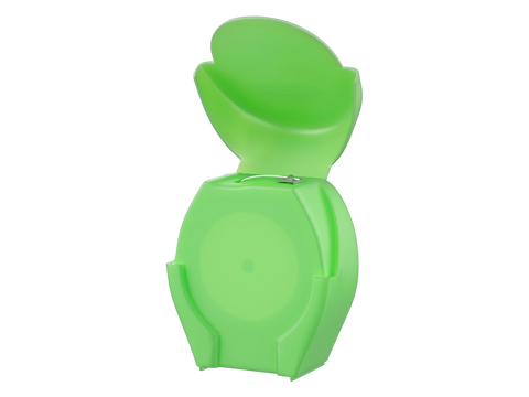 BIOMED Mint and Yuzu flavored dental floss dispenser on a clean background.