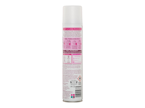 Hair spray can with label on a white background