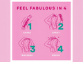 Instructions for a hair care product on a pink background
