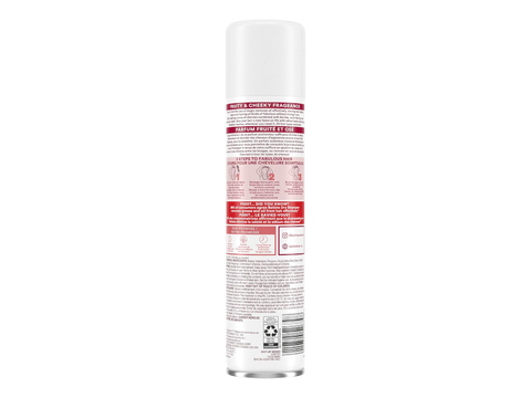 Hair product can with a white and red label on a white background