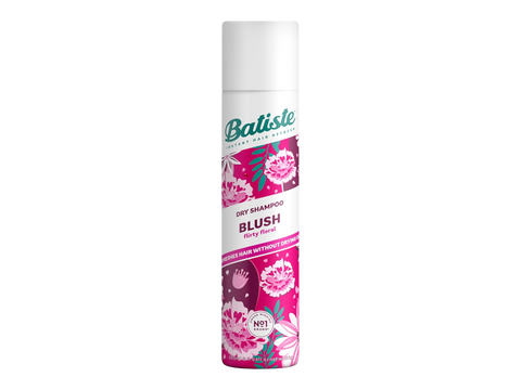 Batiste Blush dry shampoo bottle on a white background