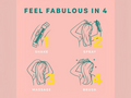 Instructions for using a hair product with icons and text on a pink background