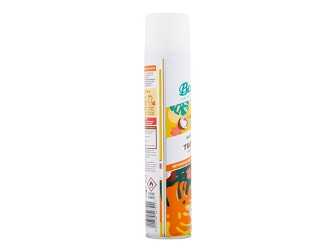 Spray can with colorful label on a white background