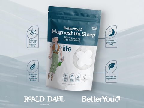 BetterYou Magnesium Whizz-Popping Kids Bath Flakes, Lavender - 750g