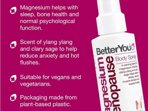 Ingredients list for BetterYou Botanical Body Spray.