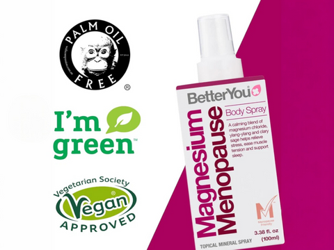 BetterYou Magnesium & Botanical Body Spray - 100ml vegan approved.