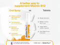 BetterYou Vitamin B12 Oral Spray, Natural Apricot Flavour versus tablets.