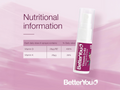 Supplement facts label for BetterYou Kids Vitamin D K2 Spray.