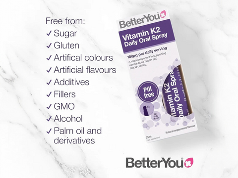 BetterYou Vitamin K2 Oral Spray, Peppermint - 25ml