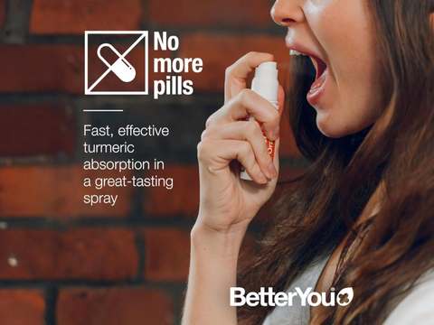 How to Use: Hand using the BetterYou Zinc oral spray.