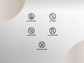 Five free-from icons on a white background