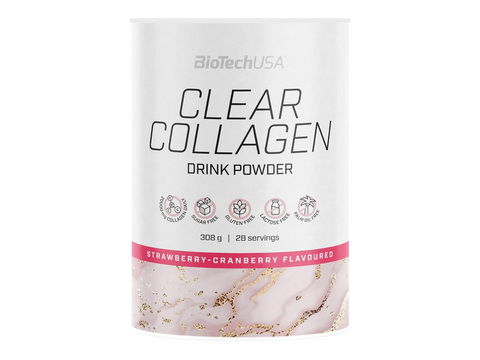 BioTech USA Clear Collagen Drink Powder packaging on a white background