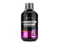 Bottle of L-Carnitine + Chrome supplement concentrate on a white background