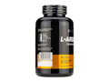 Black supplement bottle labeled 'L-Arginine' on a white background