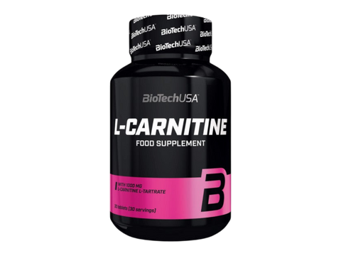 BiotechUSA L-Carnitine supplement bottle on a white background