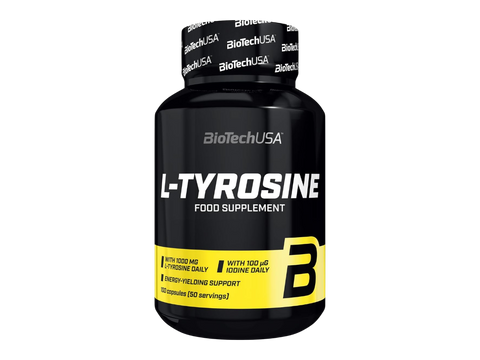 BiotechUSA L-Tyrosine supplement bottle on a white background
