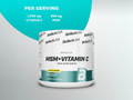 BiotechUSA MSM + Vitamin C supplement container on a light gray background